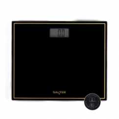Salter 9207 BGHCFEU12 Compact Electronic Bathroom Scale, Black