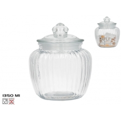 Greta klaaspurk, 1350 ml, 14.00 x 14.00 x 17.00, KITCHEN&GO