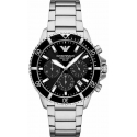 Emporio Armani World Explorer Solar Chronograph Rokas Pulkstenis AR11739 Silver Black 43mm Emporio Armani World Explorer Solar Chronograph Rokas Pulkstenis AR11739 Silver Black 43mm