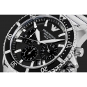 Emporio Armani World Explorer Solar Chronograph Rokas Pulkstenis AR11739 Silver Black 43mm Emporio Armani World Explorer Solar Chronograph Rokas Pulkstenis AR11739 Silver Black 43mm
