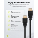Goobay HDMI High‑Speed Cable with Ethernet | Soft | 0.5 Goobay HDMI High‑Speed Cable with Ethernet | Soft | 0.5