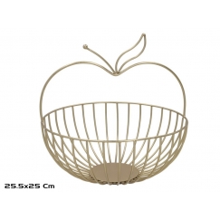 Vaisių dubuo, auksinis, 25.50 x 25.50 x 25.00, KITCHEN&GO
