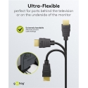 Goobay 80101 HDMI High-Speed Cable with Ethernet | Soft | 1 Goobay 80101 HDMI High-Speed Cable with Ethernet | Soft | 1