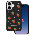 Mocco Strawberry Back Case Aizmugurējais apvalks priekš Apple iPhone 16 / 17 Mocco Strawberry Back Case Aizmugurējais apvalks priekš Apple iPhone 16 / 17