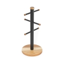 Salter BW1356611EU7 Toronto Mug Tree, Wood/Black