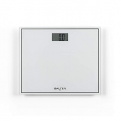 Salter 9207 WHCFEU12 Compact Glass Electronic Bathroom Scale, White