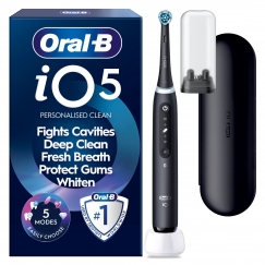 Oral-B iO5 sähköhammasharja, musta + matkakotelo
