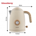 Elektrinis virdulys su termometru, smėlio spalvos, retro, 2200 W