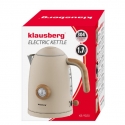 Elektriskā tējkanna ar termometru, bēša, retro, 2200W, 1,7 l, KB Elektriskā tējkanna ar termometru, bēša, retro, 2200W, 1,7 l, KB