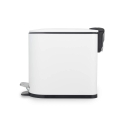 Beldray LA036690WHTPEU7 Slimline D-Shaped Pedal Bin 5-Litre, White