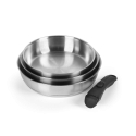 Russell Hobbs RH04033 Stainless Steel 4-Piece Smart Clip Fry Pan Set Russell Hobbs RH04033 Stainless Steel 4-Piece Smart Clip Fry Pan Set