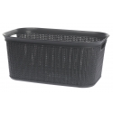 Plastic Basket with Knit Design, 27 L, 22764 G, Graphite, 50.5 x Plastic Basket with Knit Design, 27 L, 22764 G, Graphite, 50.5 x