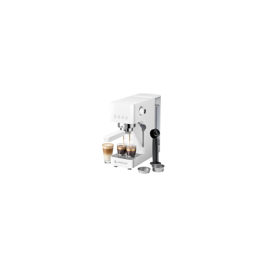 AMZCHEF CE-EM3131-WT Piston Coffee Maker (White) – 2