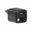 Swissten SlideCHARGE Power Charger GaN 45W USB-A 18W With retractable USB-C cable 0.75m black Swissten SlideCHARGE Power Charger GaN 45W USB-A 18W With retractable USB-C cable 0.75m black