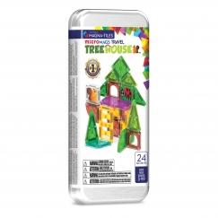MAGNA-TILES MICROMAGS Kelioninis konstruktorius „Treehouse“, 24 det.
