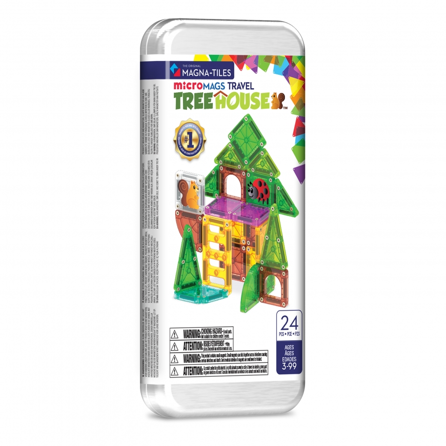 MAGNA-TILES MICROMAGS Kelioninis konstruktorius „Treehouse“, 24 det.