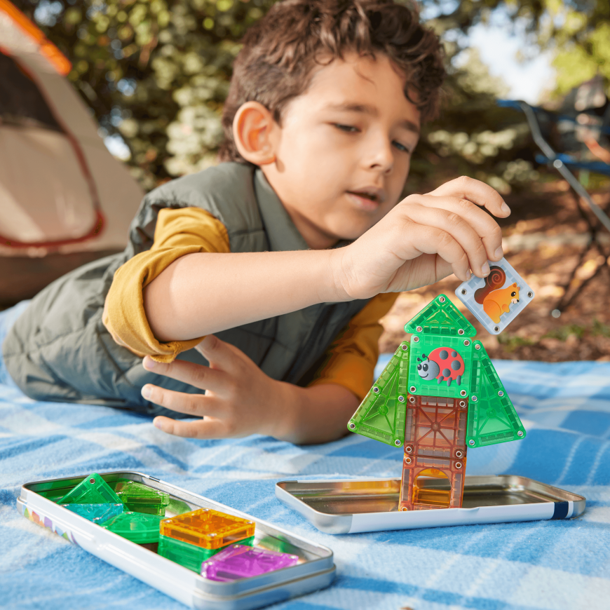 MAGNA-TILES MICROMAGS Kelioninis konstruktorius „Treehouse“, 24 det. – 4