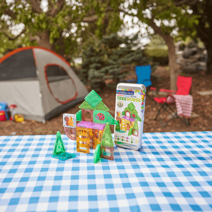 MAGNA-TILES MICROMAGS Kelioninis konstruktorius „Treehouse“, 24 det. – 5