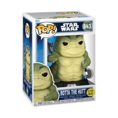 FUNKO POP! Vinyl Figure: Star Wars: Mandalorian & Grogu - Rotta the Hutt (Glow)