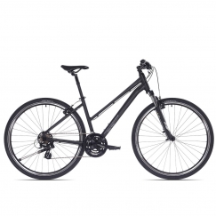 Kalnu velosipēds Rock Machine Rokk 30 Easy Entry, Matte Black (Rata izmērs: 28, Rāmja izmērs: L)