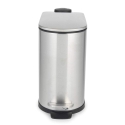 Beldray LA036683SSPEU7 Slimline D-Shaped Pedal Bin 5-Litre, Silver