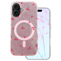 Mocco Cherry Mag Back Case Aizmugurējais apvalks priekš Apple iPhone 16 Mocco Cherry Mag Back Case Aizmugurējais apvalks priekš Apple iPhone 16