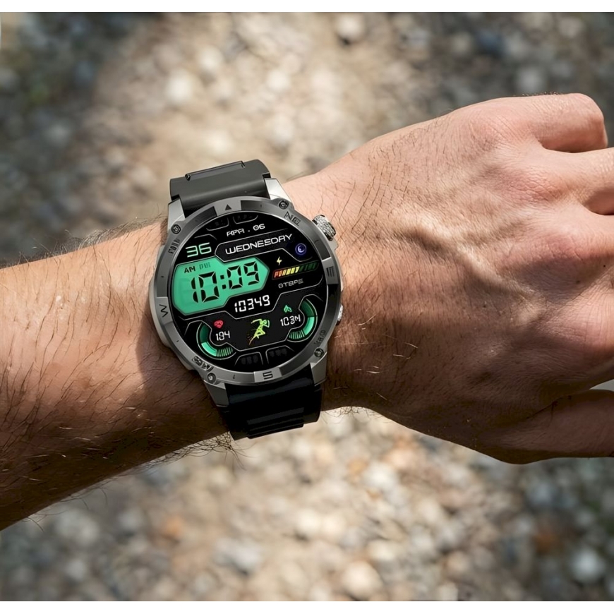 Smartwatch Gravity Siksniņa + rokassprādze GT46-3 / grafīta – 2