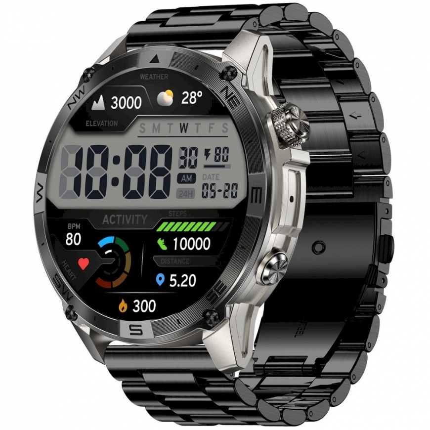 Smartwatch Gravity Siksniņa + rokassprādze GT46-3 / grafīta – 4