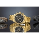 Giewont Chronograph Sapphire Vīriešu pulkstenis / zeltains/melns