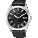 Citizen Eco-Drive Vīriešu Pulkstenis BM7108-14E 41mm Black Dial Leather Strap Citizen Eco-Drive Vīriešu Pulkstenis BM7108-14E 41mm Black Dial Leather Strap