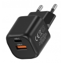 FoneKit Mini 20 W, USB-C + USB-A, musta FoneKit Mini 20 W, USB-C + USB-A, musta