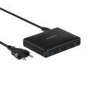 FoneKit GaN PD 140 W verkkovirtalaturi, 3 x USB-C + 1 x USB-A, musta FoneKit GaN PD 140 W verkkovirtalaturi, 3 x USB-C + 1 x USB-A, musta