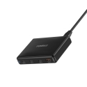 FoneKit GaN PD 140 W verkkovirtalaturi, 3 x USB-C + 1 x USB-A, musta FoneKit GaN PD 140 W verkkovirtalaturi, 3 x USB-C + 1 x USB-A, musta