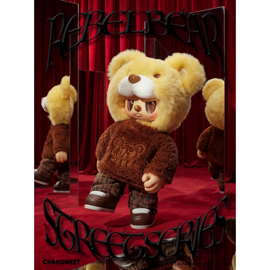REBEL BEAR Pehmolelu Street, 18 cm – 2