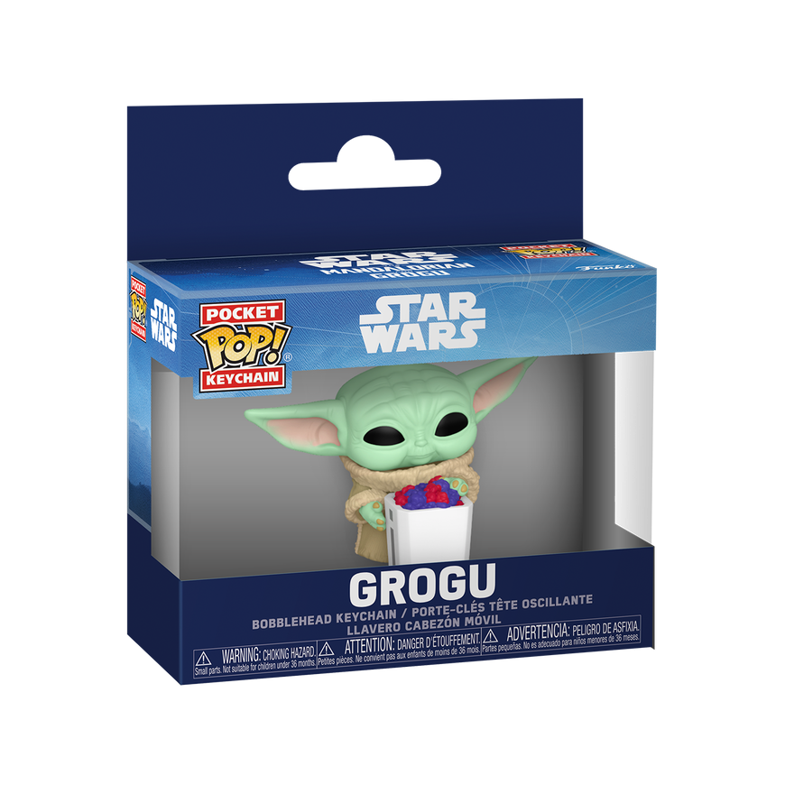FUNKO POP! Брелок: Mandalorian & Grogu - Grogu with Snack