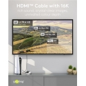 Goobay Ultra96 HDMI-kaapeli, 16K/60 Hz, 1,5m Goobay Ultra96 HDMI-kaapeli, 16K/60 Hz, 1,5m