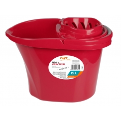 Practical bucket with wringer 15 l RED, 42 x 28 x 30, 71331, Sim