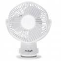 Rechargeable fan with clip | AD 7335 | Table Fan | 6 W | Diameter 12.7 cm | Number of speeds 3 | Oscillation | White