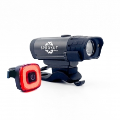 Sprokut 400S LED pyörävalaisinsarja, 400 lm + 10 lm
