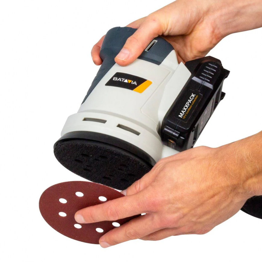Batavia B.V. 18V Cordless Orbital Sander 125mm Compact and – 3