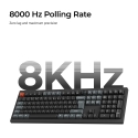 Keychron V6 Ultra 100% 8K Tri-Mode K POM Brown langaton mekaaninen näppäimistö, musta Keychron V6 Ultra 100% 8K Tri-Mode K POM Brown langaton mekaaninen näppäimistö, musta