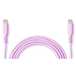 Fuj:tech USB-C силиконовый кабель, розовый, 1,5 м