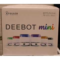 LÕPUMÜÜK. DEEBOT mini tolmuimeja, Robot, Niiske ja Kuiv, ZeroTangle tehnoloogia, Paindlik navigeerimine, Valge/Sinine + Automaat