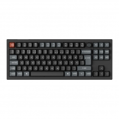 Keychron V3 Ultra 80% TKL 8K Tri-Mode K POM Red Wireless Mechanical Keyboard, Black