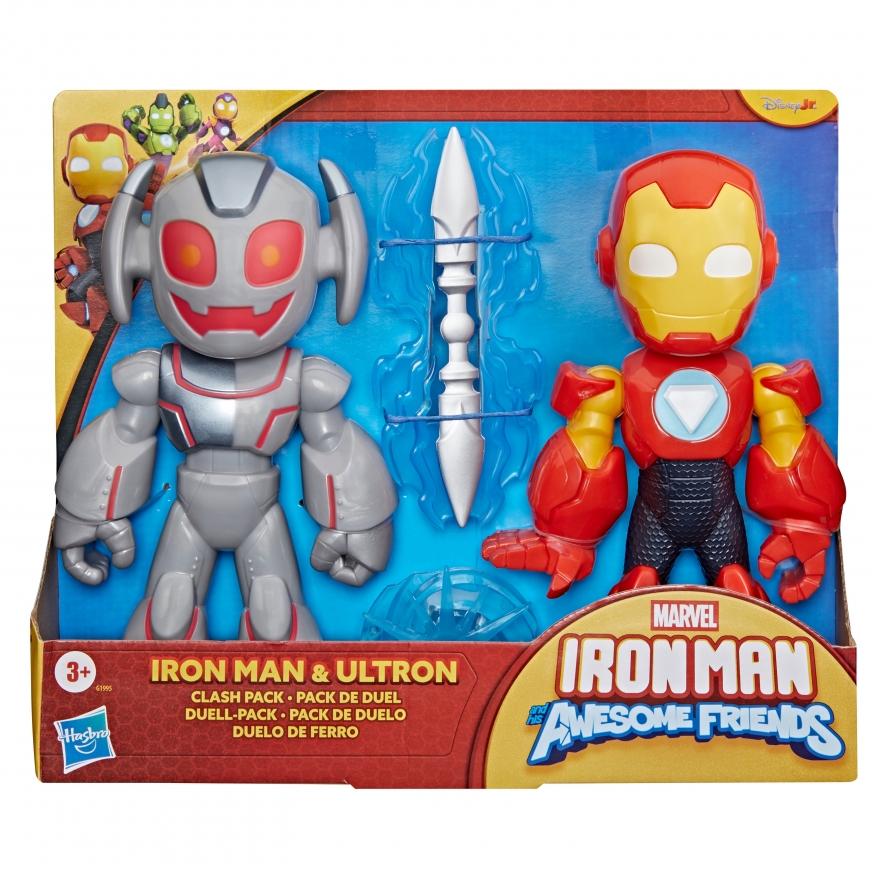 AVENGERS Iron Man and His Awesome Friend Rotaļu komplekts Iron Man Ultron Clash