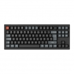 Keychron V3 Ultra 80% TKL 8K Tri-Mode K POM Brown belaidis mechaninis klaviatūra, juoda