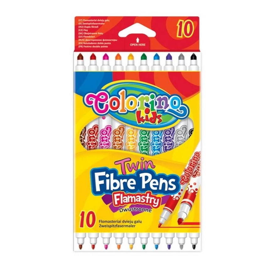 COLORINO KIDS divu galu flomasteri (10 krāsas), 13451PTR