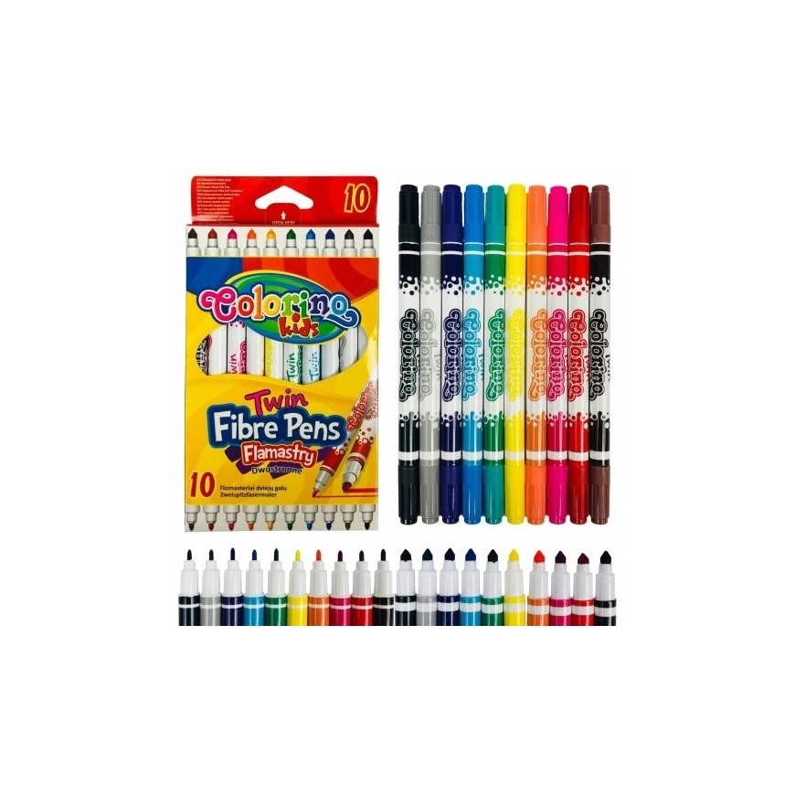 COLORINO KIDS flomasteriai dviejų galų (10 spalvų), 13451PTR – 3