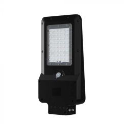V-tac 20W LED-katuvalaisin aurinkopaneelilla ja liiketunnistimella, must, 3000/4000/6000K, 140°x70°