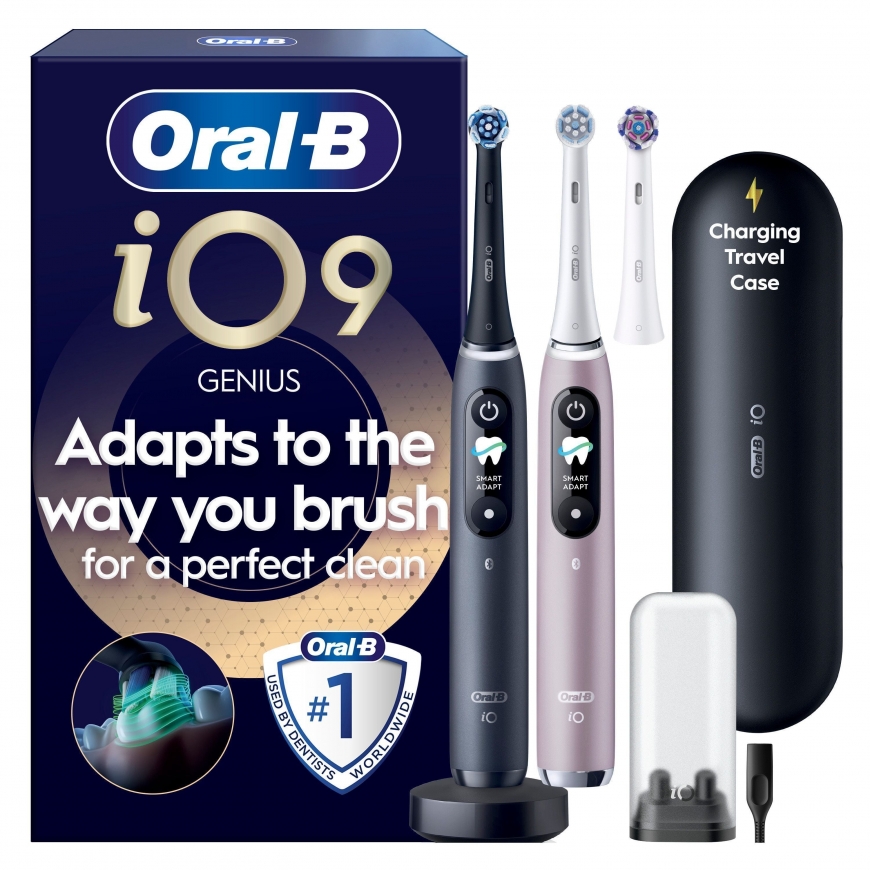 Oral-B iO9 elektriskā zobu birste, melnā